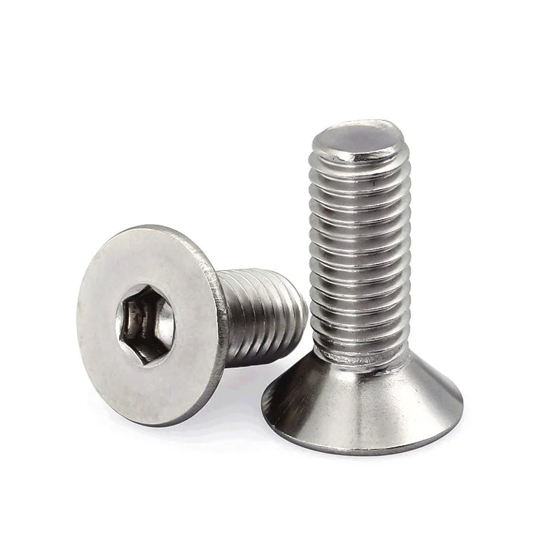 Xpcs M5 M6 M8 Hexagon Hex Socket Head Flat Countersunk Bolt Screw 304 Stainless Steel DIN7991 Furniture Screws