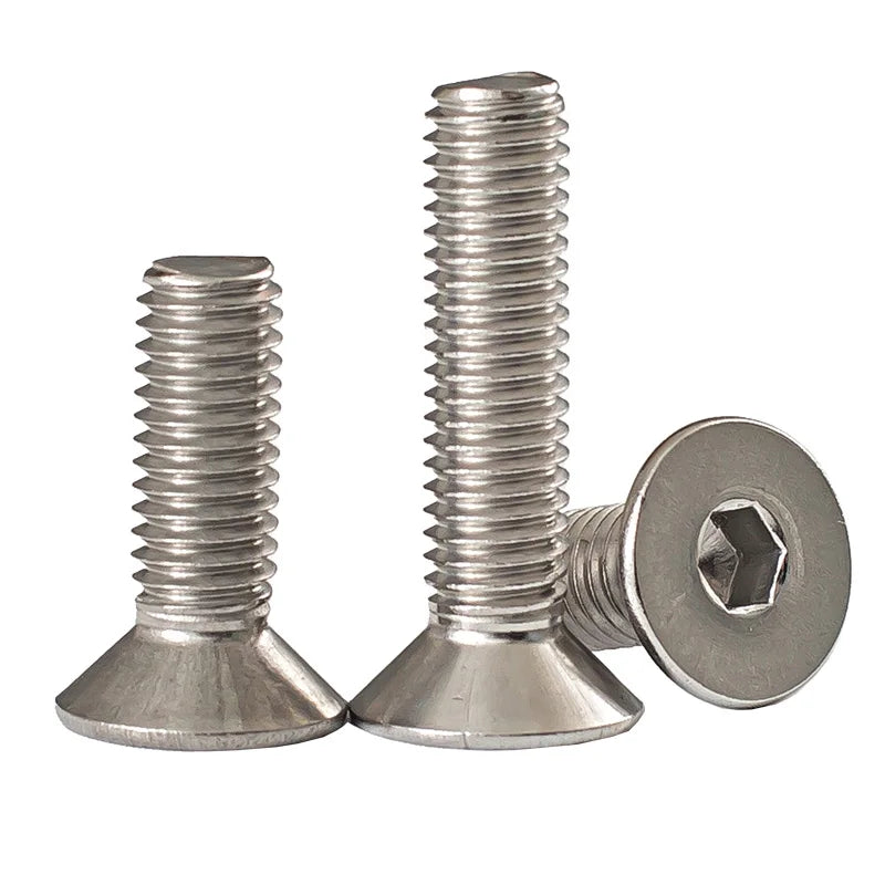 Xpcs M5 M6 M8 Hexagon Hex Socket Head Flat Countersunk Bolt Screw 304 Stainless Steel DIN7991 Furniture Screws