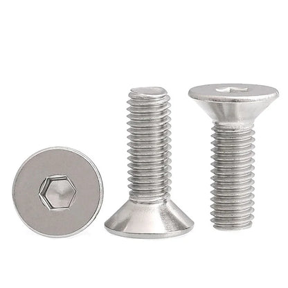 Xpcs M5 M6 M8 Hexagon Hex Socket Head Flat Countersunk Bolt Screw 304 Stainless Steel DIN7991 Furniture Screws