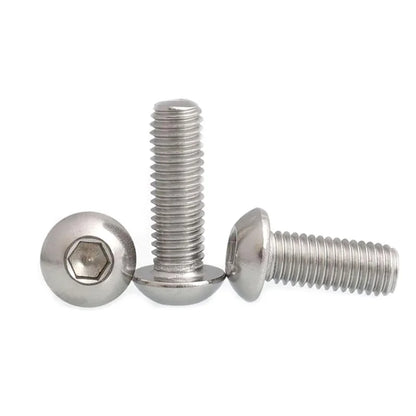 Xpcs M6 M8 M10 Hexagon Semicircle Screw Hex Socket Bolt 304 Stainless Steel  Mushroom Button Head ISO7380 Screws