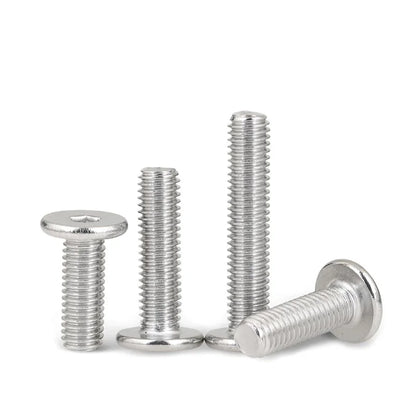 Xpcs M6 M8 M10 Hexagon Socket Ultra Thin Low Flat Head Screws 304 Stainless Steel Hex CM Screw Bolt