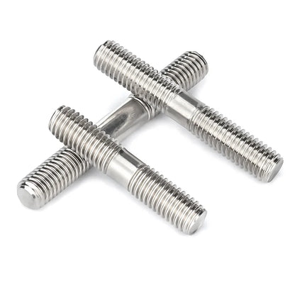 Xpcs M6 M8 M10 M12 Double End Male Thread Bolts 304 Stainless Steel Two-headed Tooth Extension Screw Rod Stud Screw