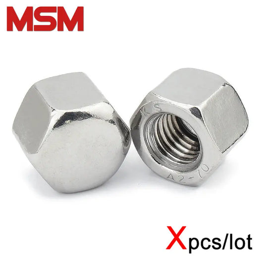 Xpcs Short Head Hexagon Acorn Nut 304 Stainless Steel Low Thin Cap M3 M4 M5 M6 M8 M10 M12 M14 M16 M20 Hex Cover Blind Nut DIN917