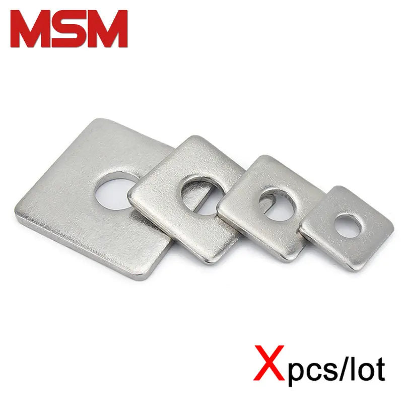 Xpcs Square Flat Washers 304 Stainless Steel Curtain Wall Flat Pad Spacer M3 M4 M5 M6 M8 M10 M12 M14 M16 M20 Square Gasket