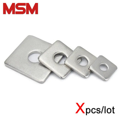 Xpcs Square Flat Washers 304 Stainless Steel Curtain Wall Flat Pad Spacer M3 M4 M5 M6 M8 M10 M12 M14 M16 M20 Square Gasket