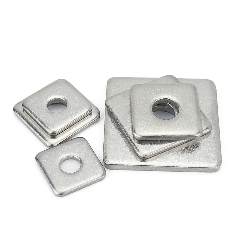 Xpcs Square Flat Washers 304 Stainless Steel Curtain Wall Flat Pad Spacer M3 M4 M5 M6 M8 M10 M12 M14 M16 M20 Square Gasket