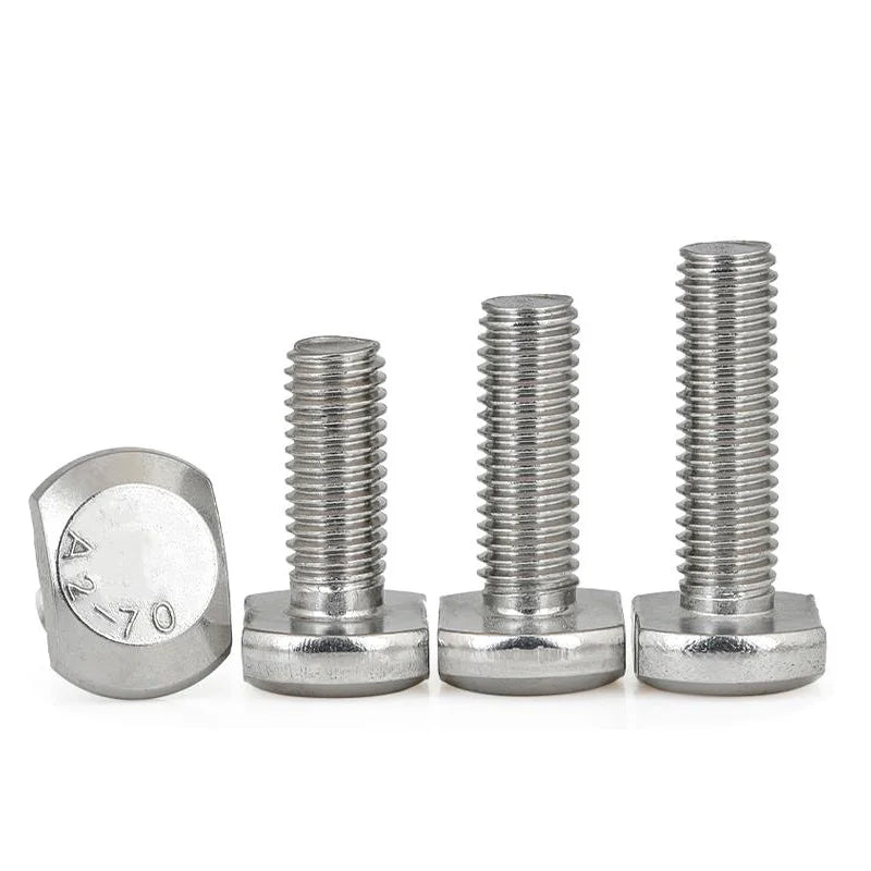 Xpcs T-Slot Bolt T Shape Rectangle Hammer Head Screw 304 Stainless Steel Chute Rail Track Fastener M5 M6 M8 M10 M12 M16 M20 GB37