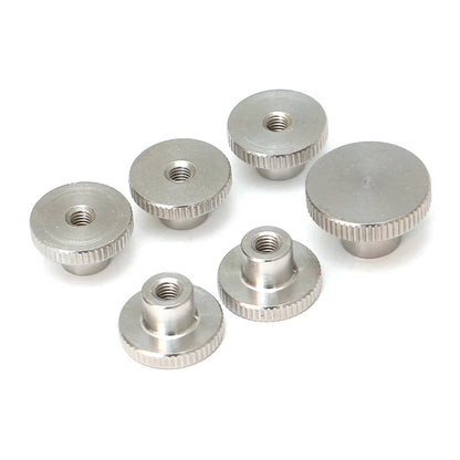 Xpcs/lot M2.5 M3 M4 M5 M6 M8 M10 Knurled Thumb Nut Collar Step Blind Through Hole 304 Stainless Steel 3D Printer Parts DIN466