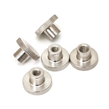 Xpcs/lot M2.5 M3 M4 M5 M6 M8 M10 Knurled Thumb Nut Collar Step Blind Through Hole 304 Stainless Steel 3D Printer Parts DIN466