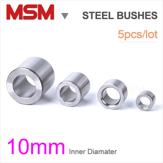 5pcs MSM Shaft Sleeve Inner Diameter 10mm Steel Drill Sleeve Bushing Axis Bushing Axle Sleeve Bearing Jig Bushes