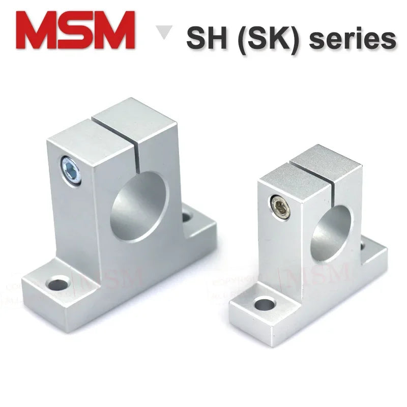 MSM Aluminium Shaft Supports SH8 SH10 SH12 SH13 SH16 SH20 SH25 SH30 SH35 SH40 SH50 Linear Rod Fixture Rail Holder SK-SH (mm)