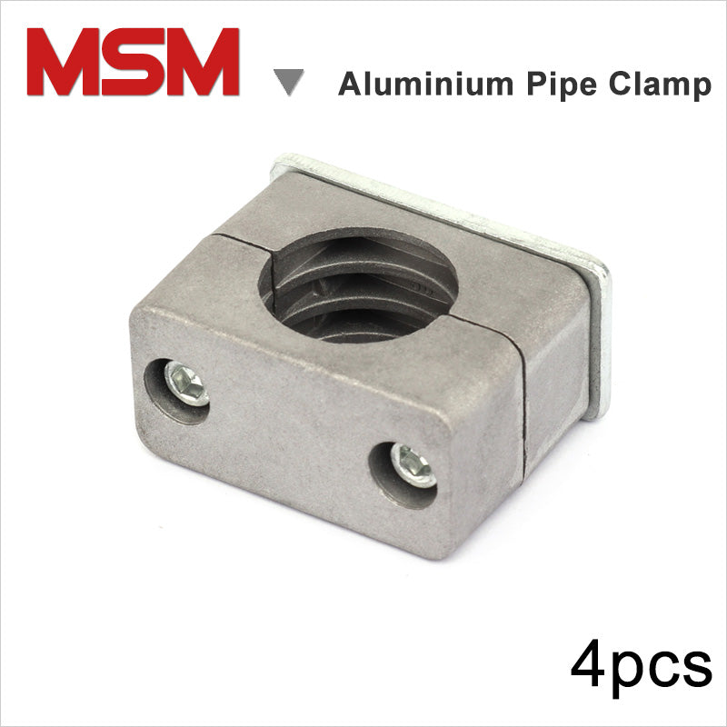 4pcs MSM Aluminium Pipe Clip Light Duty High Temperature Resistance Tube Clamp for Hydraulic Hose Oil/Marine/Plastic Pipes Cables