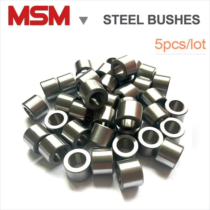 5pcs MSM Shaft Sleeve Inner Diameter 10mm Steel Drill Sleeve Bushing Axis Bushing Axle Sleeve Bearing Jig Bushes