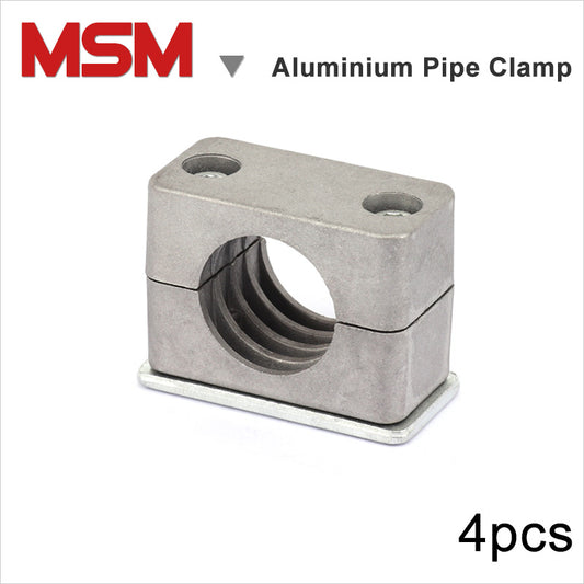 4pcs MSM Aluminium Pipe Clip Light Duty High Temperature Resistance Tube Clamp for Hydraulic Hose Oil/Marine/Plastic Pipes Cables