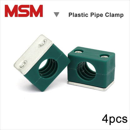 4pcs MSM Light Duty Single Pipe Plastic Clamps Support Holder for Hydraulic Hose Cable Oil/Marine Tube Fastener Assortment Kit Clips