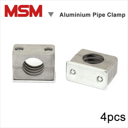 4pcs MSM Aluminium Pipe Clip Light Duty High Temperature Resistance Tube Clamp for Hydraulic Hose Oil/Marine/Plastic Pipes Cables